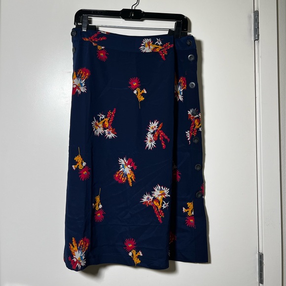 Madewell Silk Midi Skirt - size 6, NWT - Picture 4 of 7